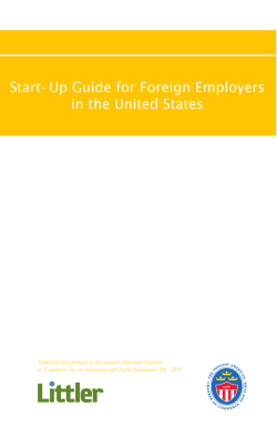 Start-Up Guide for Foreign Employers in the