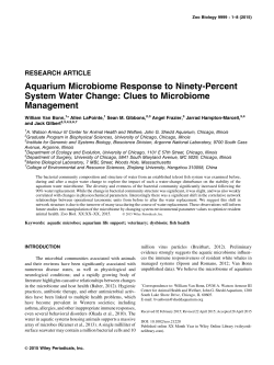 Aquarium microbiome response to ninety
