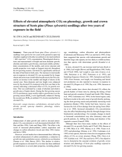 Effects of elevated atmospheric CO2 on