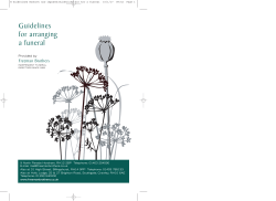 Guidelines for Arranging a Funeral Booklet The