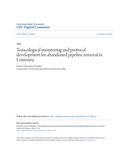 Toxicological monitoring and protocol development for abandoned