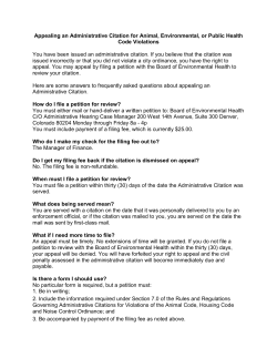 Appealing an Administrative Citation