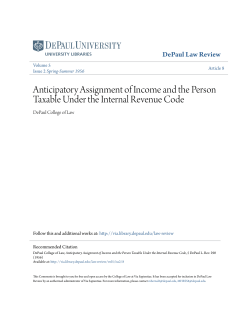 Anticipatory Assignment of Income and the Person Taxable Under