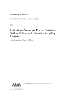Institutional Sources of Practice Variation: Staffing College and