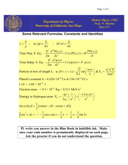 Quiz 7 Solutions - University of California San Diego