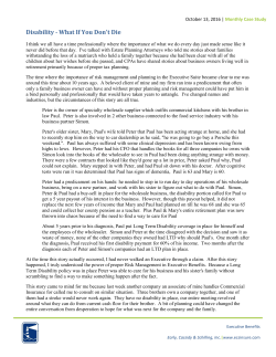 October Case Study: Disability &ndash; What if You Don`t Die