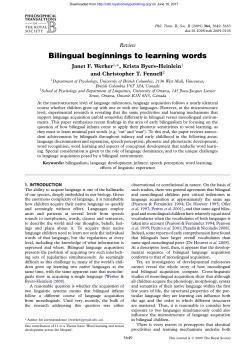 Bilingual beginnings to learning words