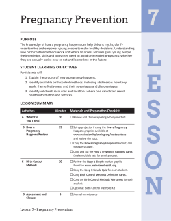 Pregnancy Prevention - Maine Family Planning