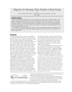 Migration for Housing: Urban Families in Rural Living