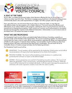 read our policy proposal - Campaign for a Presidential Youth Council