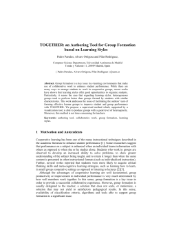 TOGETHER: an Authoring Tool for Group Formation based on