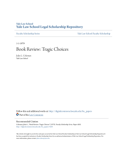 Book Review: Tragic Choices - Yale Law School Legal Scholarship