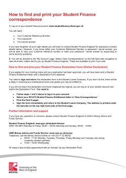 How to find and print your Student Finance correspondence