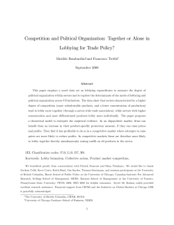 Competition and Political Organization: Together or