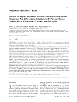 Harmful or Helpful: Perceived Solicitous and Facilitative Partner