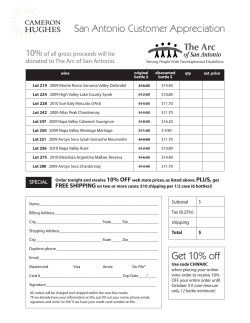 Ch Wine Order Form - The Arc of San Antonio