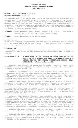 May 11, 2015 - Buena Borough