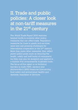 II. Trade and public policies: A closer look at non