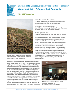 Sustainable Conservation Practices for Healthier Water and Soil &ndash; A