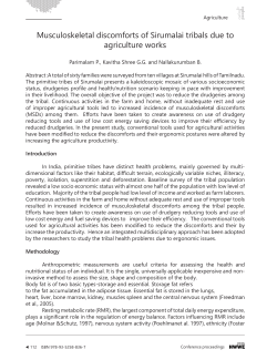 Musculoskeletal discomforts of Sirumalai tribals due to