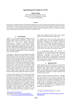 Spatiotemporal Coding in ANVIL