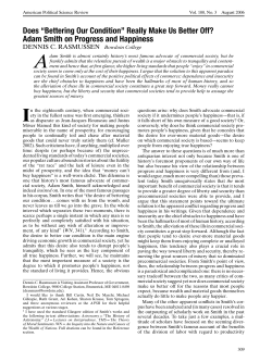 Does `Bettering Our Condition` Really Make Us Better Off?: Adam