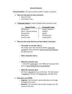 Literary Elements Characterization: the way an author builds