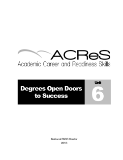 Study Skills and Test Strategies