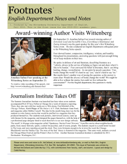 Footnotes - Wittenberg University