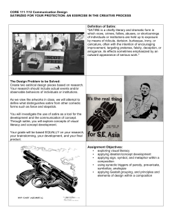 CORE 111 /112 Communication Design SATIRIZED FOR YOUR