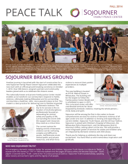 PEACE TALk - Sojourner Family Peace Center