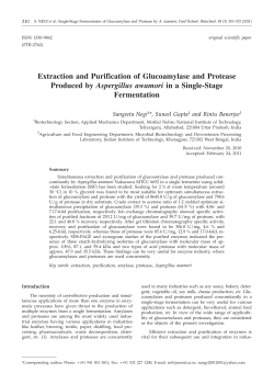 Extraction and Purification of Glucoamylase and Protease Produced