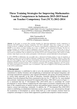 Three Training Strategies for Improving Mathematics Teacher