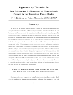 Iron Meteorites As Remnants of Planetesimals Formed in the