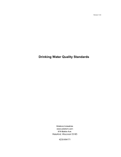 Drinking Water Quality Standards