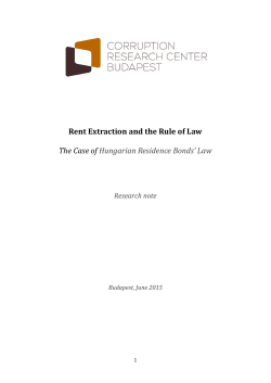 Hungarian Residence Bonds` Law