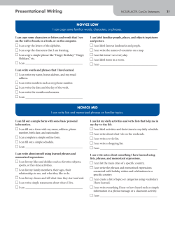 Presentational Writing