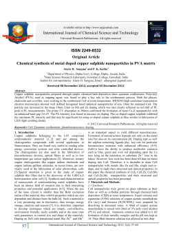 Chemical synthesis of metal doped copper sulphide