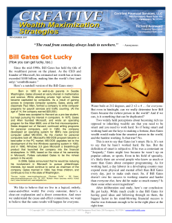 Bill Gates Got Lucky - Certified Financial Services Richard Aronwald