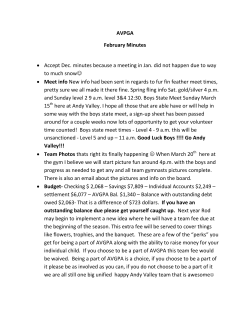 AVPGA February Minutes &bull; Accept Dec. minutes because a meeting