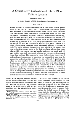 A Quantitative Evaluation of Three Blood Culture Systems