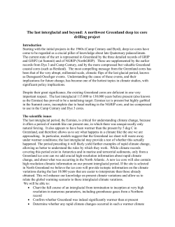 The last interglacial and beyond: A northwest Greenland deep ice