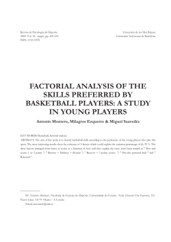 factorial analysis of the skills preferred by basketball players