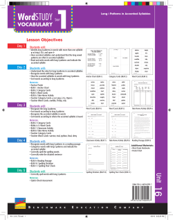 Review Long a Patterns in Accented Syllables