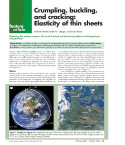 Crumpling, buckling, and cracking: Elasticity of thin sheets