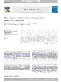 Global and regional priorities for marine biodiversity protection