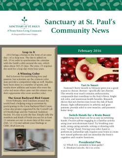 Sanctuary at St. Paul`s Community News February 2016