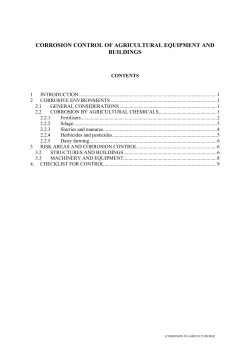 corrosion control of agricultural equipment and buildings