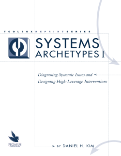 Systems Archetypes I - The Systems Thinker