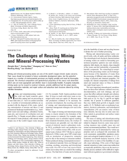 The Challenges of Reusing Mining and Mineral